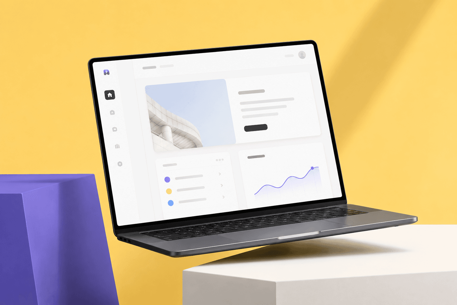 Analytics-Dashboard auf einem Laptop
