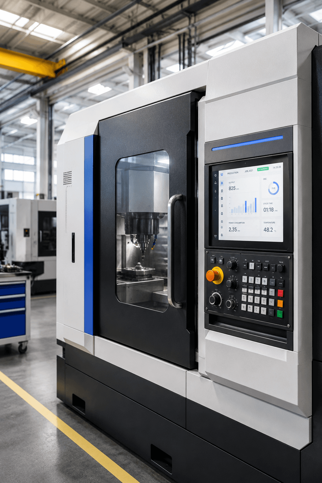 Werkzeugmaschine mit HMI-Touchscreen